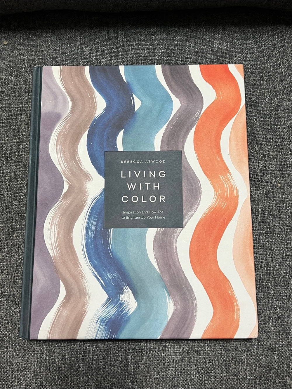 Living With Color Decorative Home Accent Book - Blue, Coral, Gray